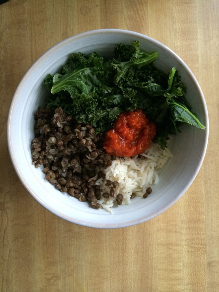 Kale, Lentils and Rice